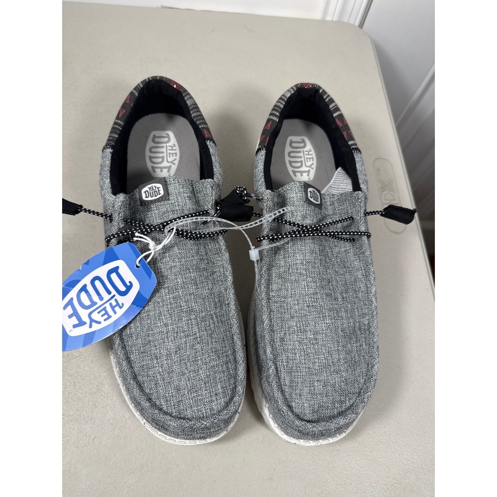 Hey Dude Wally Funk Jacquard Black Aztec Mens Loafers 40010-0WI Size 13
